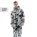 100% Water Proof Rain Jacket Pant  Polyester Hooded Rain Coat Raining Suites