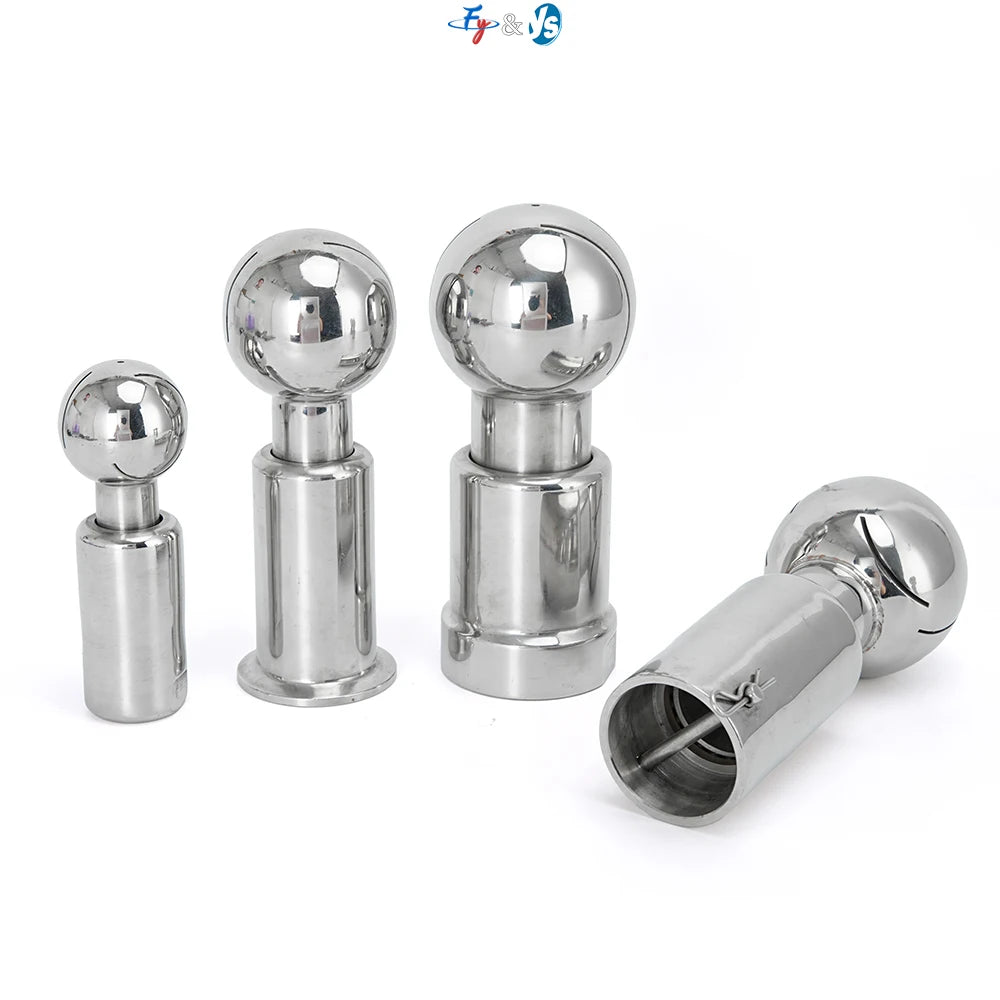 Sanitary BSPT/NPT Female Bolted Small Tank Cleaning Vessels Spray Head SS 304 Rotary Spray Ball 360 Degree Tank Washing Nozzle