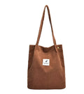 Canvas Tote Bag Solid Color Zipper Closure Embroidery Portable Large Capacity Women's Fashion Handbag