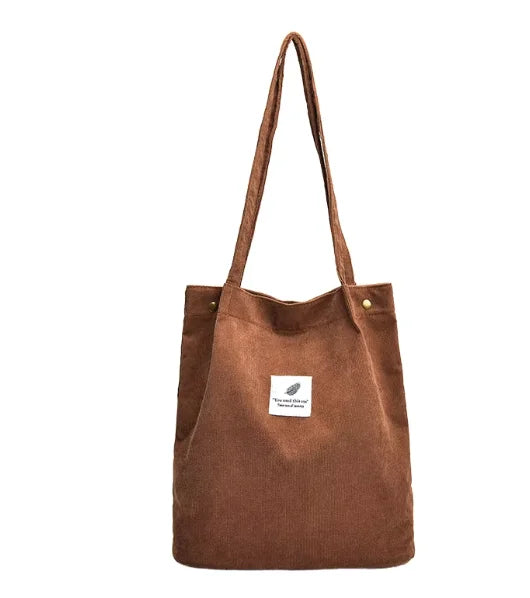 Canvas Tote Bag Solid Color Zipper Closure Embroidery Portable Large Capacity Women's Fashion Handbag