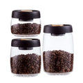 Coffee Beans Glass Jar Kitchen Spice Bottle Vacuum Sealed Lid Food Container