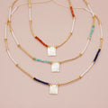 Go2boho New in Virgin Mary Shell Pendant Necklace Boho Summer Gold Plated Miyuki Natrual Stone Bead Adjustable Handmade Jewelry