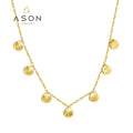Ason Classical Stainless Steel 18K Gold Plated Jewelry Elegant Multiple Shell Chain Necklace Charms Fashion Necklaces for Women