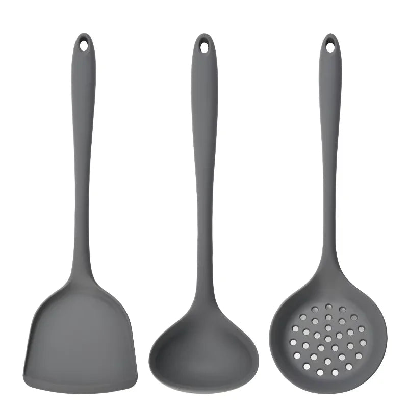Silicone Soup Spoon Heat Resistant Non-Stick Kitchen Cooking Soup Scoop Ladle for Home Kitchen Cooking