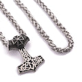 Norse Myth Themed Jewelry Wholesale Stainless Steel King Chain Necklace Mens Thor Necklace Viking Jewlery