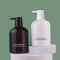 White & Black PET Plastic Bottle 500ml Pump Container for Cosmetics Skincare Eye Cream Body Lotion False Eyelashes Shampoo