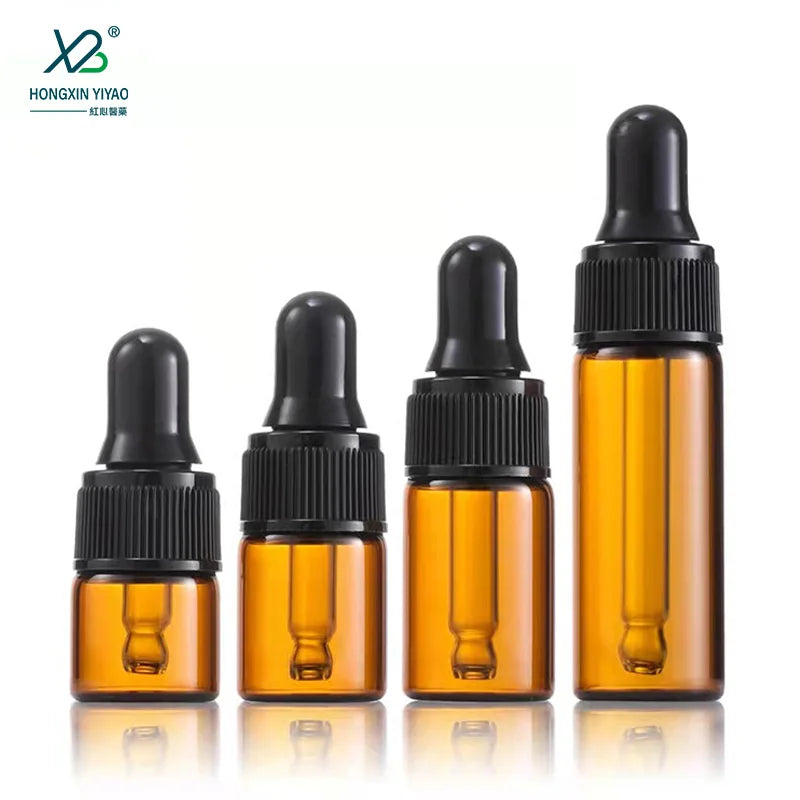 Hot Sale Small Square Private Skincare Packaging Perfume Glass Bottle Screw Cap Customized Color 5ml 3ml 2ml