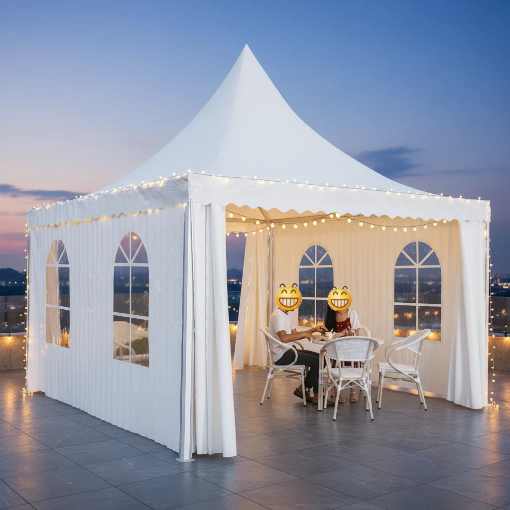 FEAMONT Heavy Duty PVC Custom Exhibition Tents 3x3m-6x6m Marquee Pagoda Tent for Trade Shows & Outdoor Events