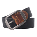 OEM Leather Pin Buckle Casual Business Belt Stretch Fabric Belt Jeans Elastic Brown Men's Belt