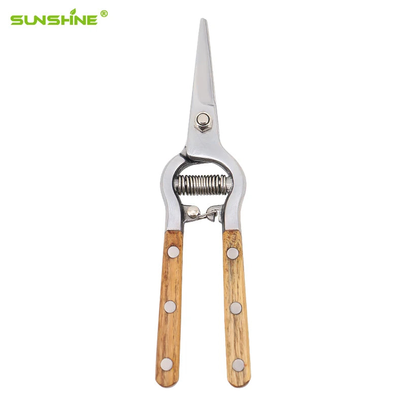 For SUNSHINE Customized Stainless Steel Gardening Scissors Pruning Shears Flower Bypass Secateurs Plastic Handle DIY Garden Tool