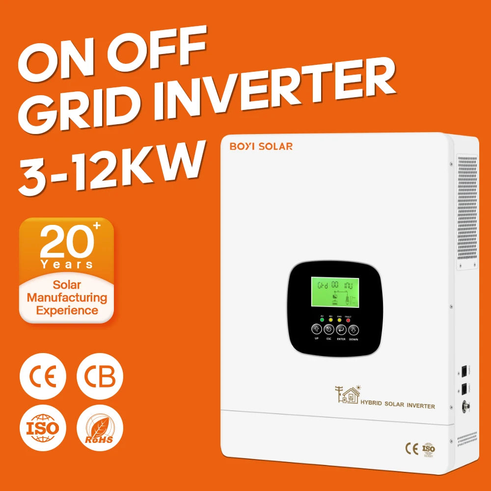 BOYI Solar Inverter 10kw Hybrid Solar Inverter on Grid off Grid Inverter