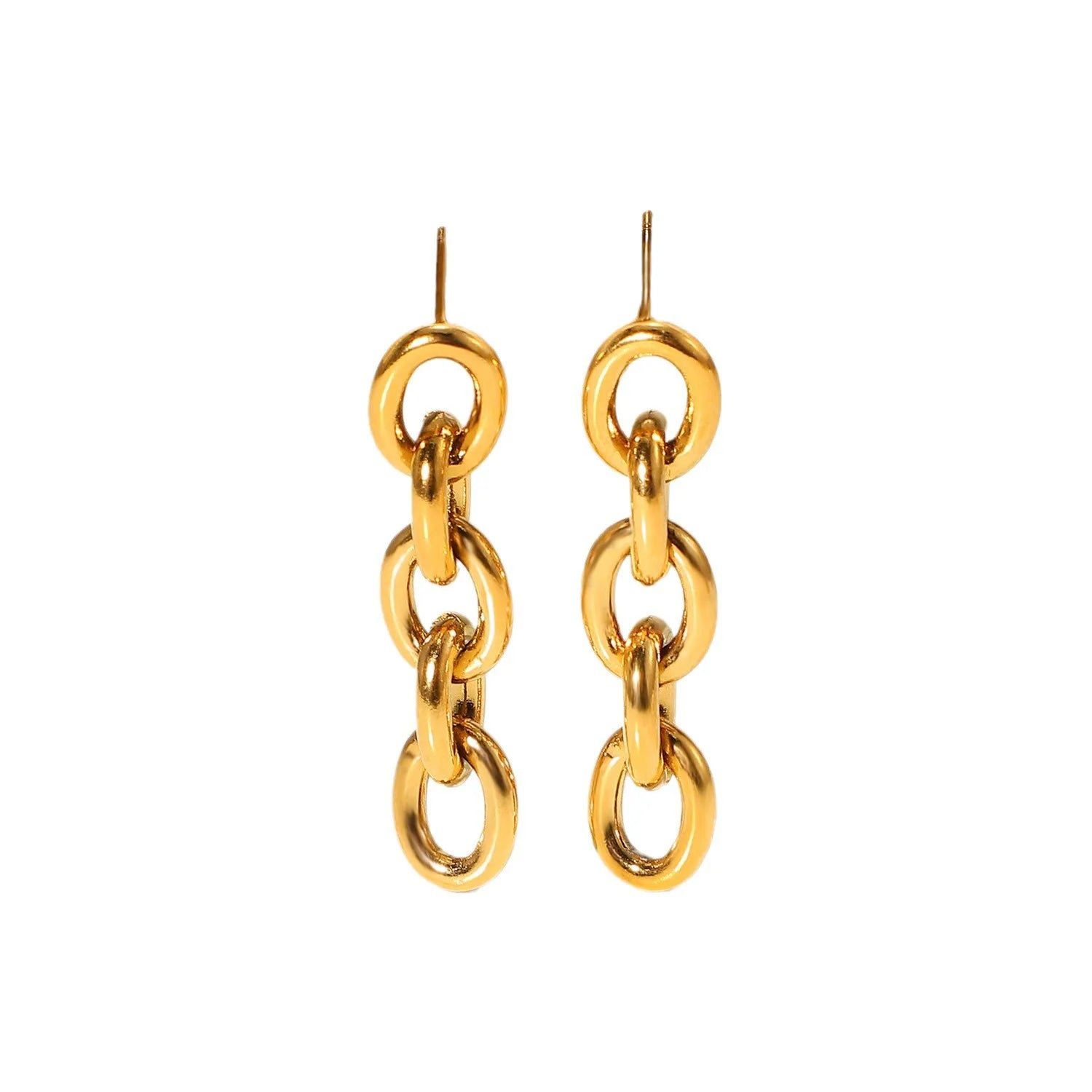 Aretas Popular Products 2023 Stainless Jewelry Gold Plated Hip Hop Earrings Tarnish Free Irregular Chunky Chain Hoop Earrings