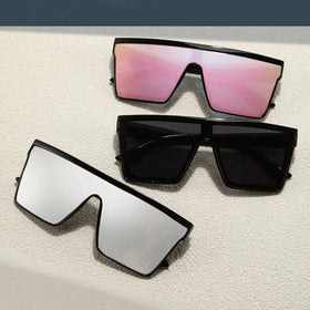 Lmamba 1870 Oversized Shades Sunglasses Men Black Fashion Square Sun Glasses Mirror Vintage Retro Glasses Female Women