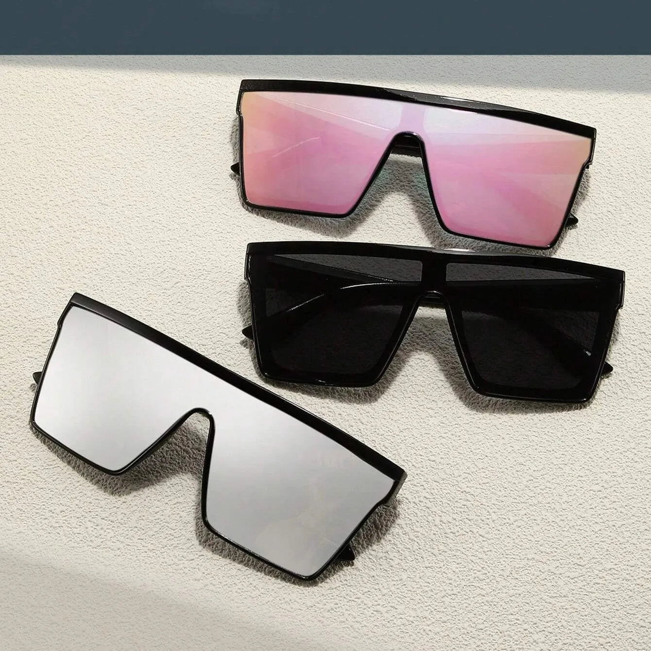Lmamba 1870 Oversized Shades Sunglasses Men Black Fashion Square Sun Glasses Mirror Vintage Retro Glasses Female Women
