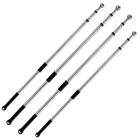 2m-4m Telescopic Poles Fabric Hand Flag Tourist Guide Teacher Retractable Flagpole with Foam Handle