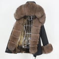 OFTBUY 2023 Women's Waterproof Short Parka Winter Jacket Natural Fox Fur Coat Warm Streetwear Outerwear Detachable Real Fur Cozy