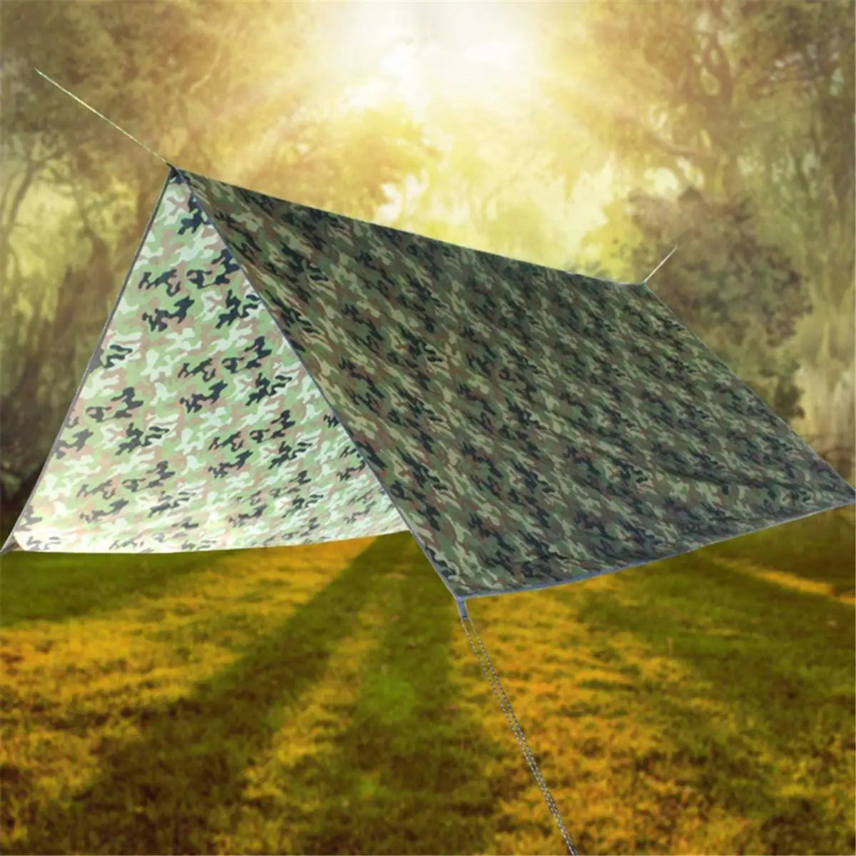 WoQi All Purpose Reversible Lightweight Hammock Tarp Tent Tarp for Camping