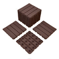Outdoor Space Interlocking Decking Tiles for Porch Poolside Balcony Backyard Garden Use Dark Grey