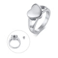 Fashion Memorial Heart Charm Urn Rings for  Love Ashes Keepsake Angel Holder Stainless Steel Jewelry Ring Cremation Urn