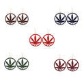 Fashion Women Round Wood Hoop Earrings Brown Hollow Hook Jewelry Earring Girl Handmade Wooden Plant Designer Maple Leaf Earrings