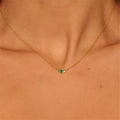 Lateefah Waterproof Stainless Steel 18K Gold Plated Cubic Zirconia Birthstone Choker Pendant Necklace