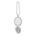 Heat Sublimation Silver Car Keychain Ornament Decorations Angel Wing Shape Blank Thermal Transfer Printing Pendant Jewelry