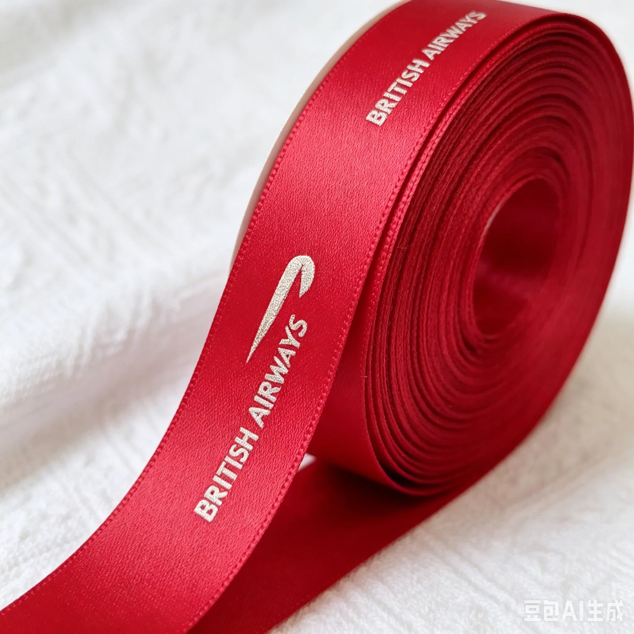 Custom Printed Ribbon for Christmas Decor Gift Box Decoration Packaging Badge Red Ribbon