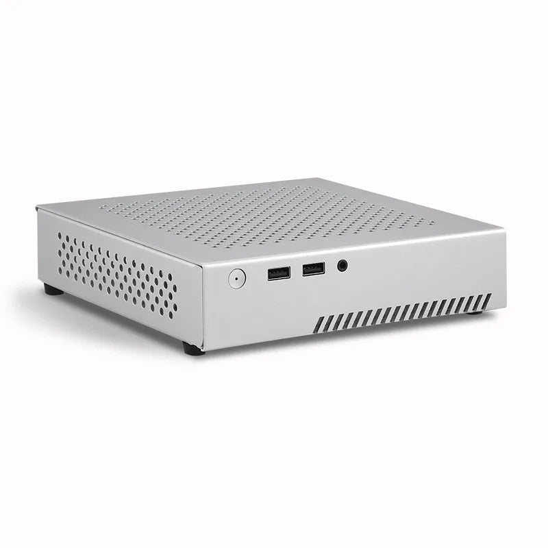 Mini Silver All-Aluminum Chassis Sheet Metal Fabrication with All-Around Heat Dissipation