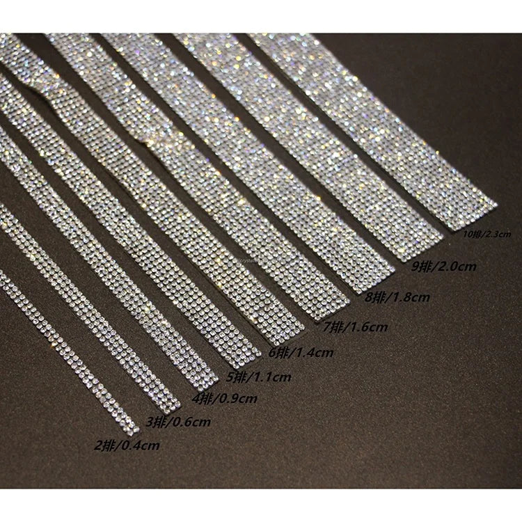 Wholesale Rhinestone Ribbon Crystal Sticker DIY Decoration Gifts Trimming Rhinestone Strip