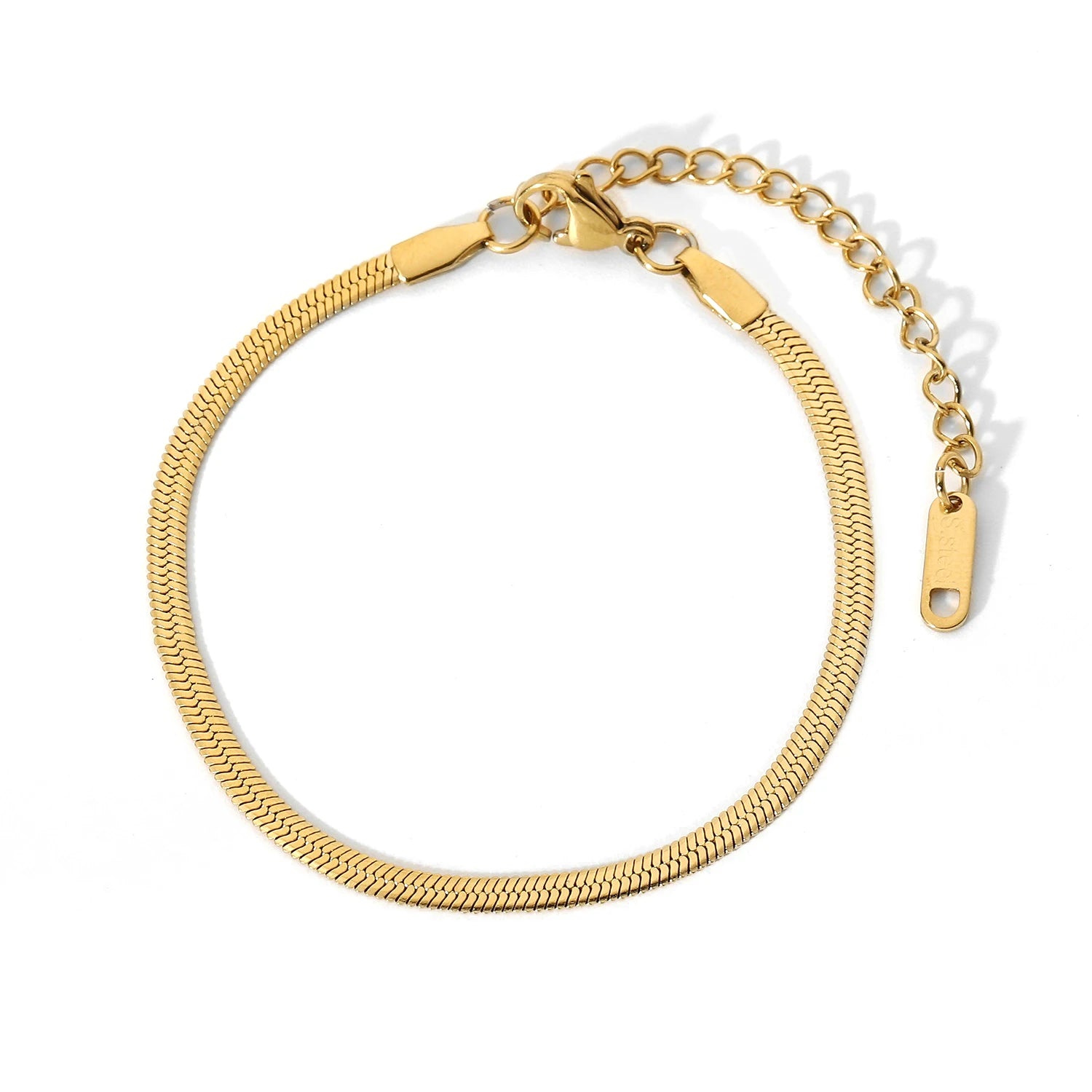 N&S 3mm Blade Snake Chain Bracelet Trendy Stainless Steel Adjustable Fashion Chain Link Jewelry