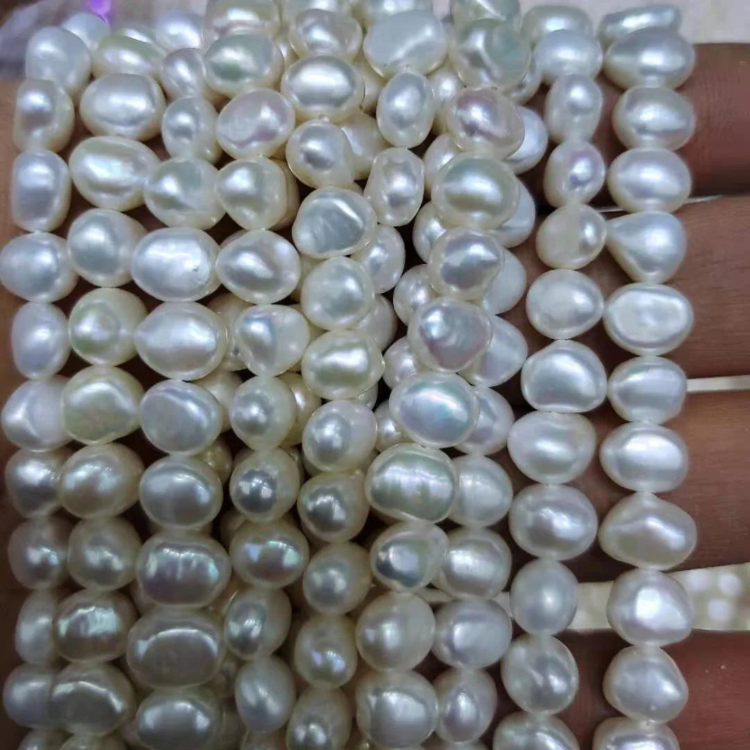 7-8 mm AA+ Good Quality Natural Freshwater Pearl Baroque Wholesale Freshwater Pearl in Strand