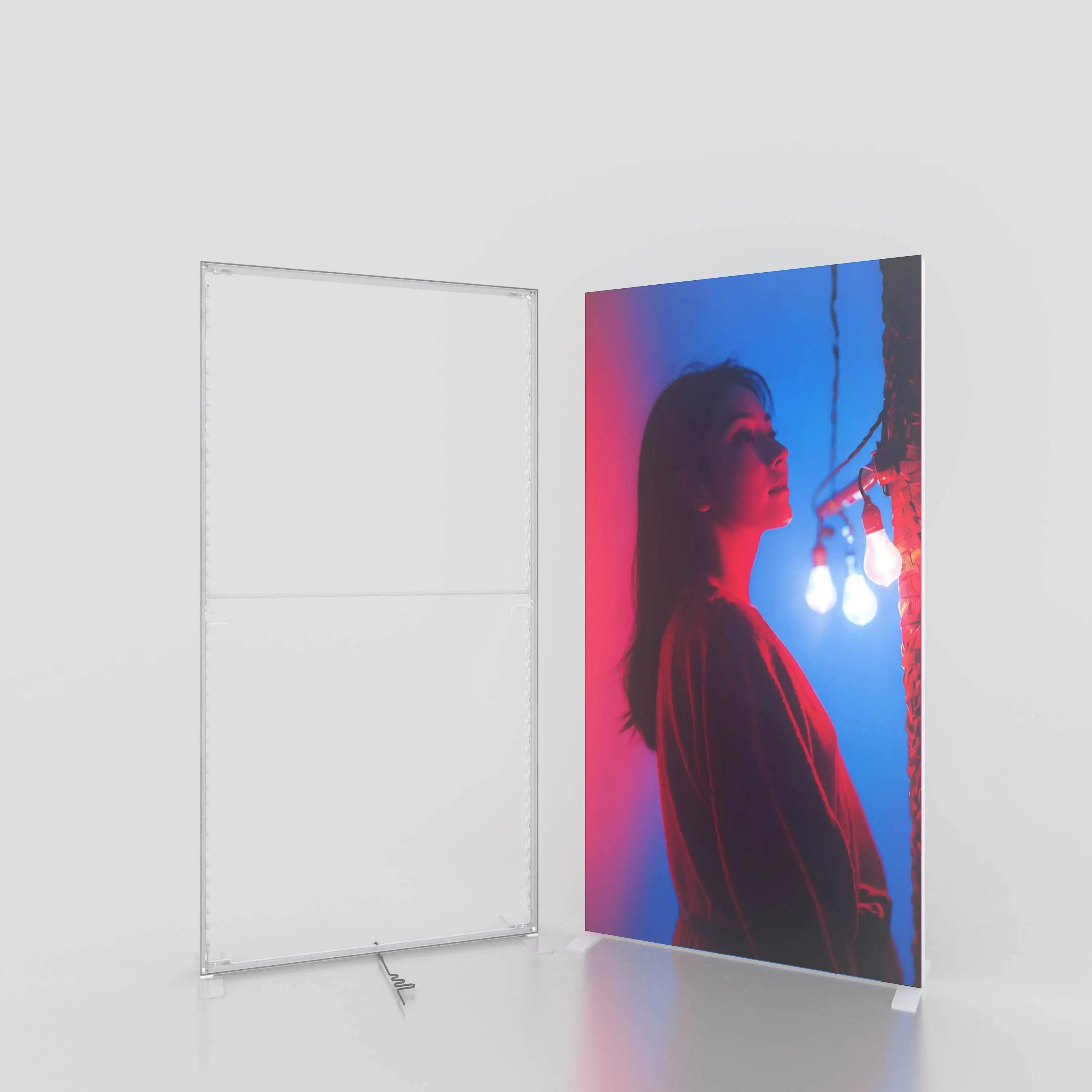 Customized Backlit Frameless Fabric Display Advertising Led SEG Slim Light Boxes for Shopping Mall Portable Easy to Install Show
