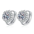 Wholesale Round Shape Grade D Vvs Moissanite Earrings 925 Sterling Silver 0 .5ct  1ct Moissanite Drop Earrings
