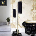 Italian Light Luxury Stainless Steel Towel Rack High End Villa Bathroom Accessories Vertical Metal Towel Rack