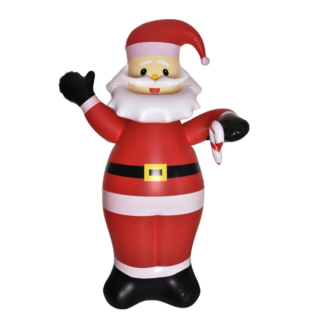 180cm Large Eco-Friendly PVC One-Time-Inflated Animated Musical LED Inflatable Santa Claus Christmas Decoration for Outdoor Use