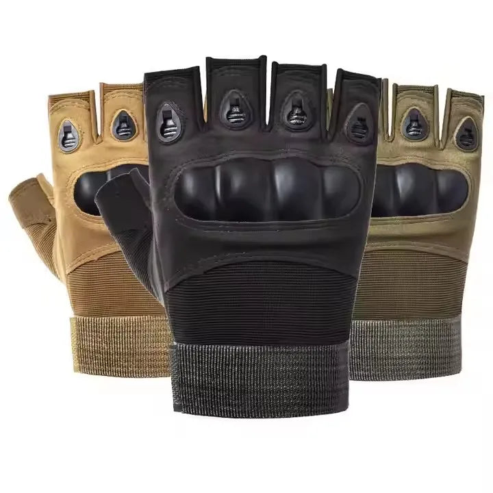 Tactical Fingerless Non-slip Polyester Gloves Outdoor Mountaineering Hunting Combat Duty Custom Logo