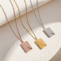 Fashion Envelope Pendant Necklaces Romantic Elegant Unique Beautiful Charm Stainless Steel Fine Pendant Necklaces Couple Gifts