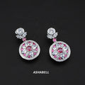 Zircon Bridal Earrings Wedding Jewelry S925 Sterling Silver Ruby Sunflower CZ Stone 925 Silver Luxury Retro Gift Vintage Flower