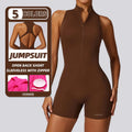 YISHENHON 2024 High Intensity Zipper Stand up Collar Sports Rompers Workout Bodysuit Gym Fitness Jumpsuits One Piece Yoga Women