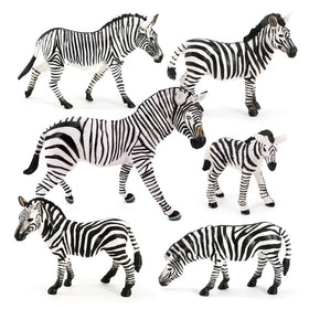 Wholesale Solid PVC Simulation Statue Model Animal Figures Zebra Horse Figures Animal Figurines Toys