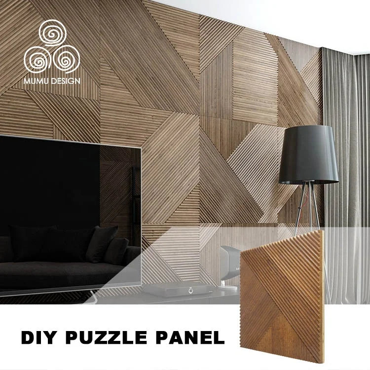 MUMU Interior Decor Cover Round Living Room Bedroom Background Wooden Cladding Solid Wood Wall Panel