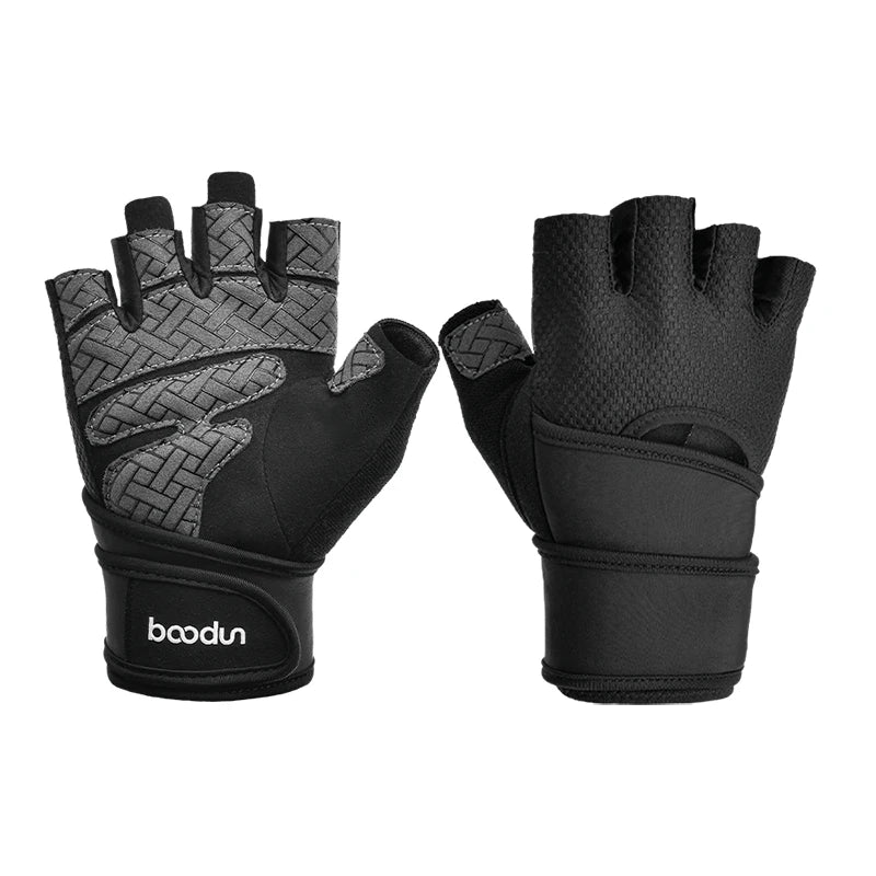 HBG 1685 Gym Gloves Fitness Wrist Guard Gloves Climbing Half Finger Training Fitness Yoga Hand Gloves