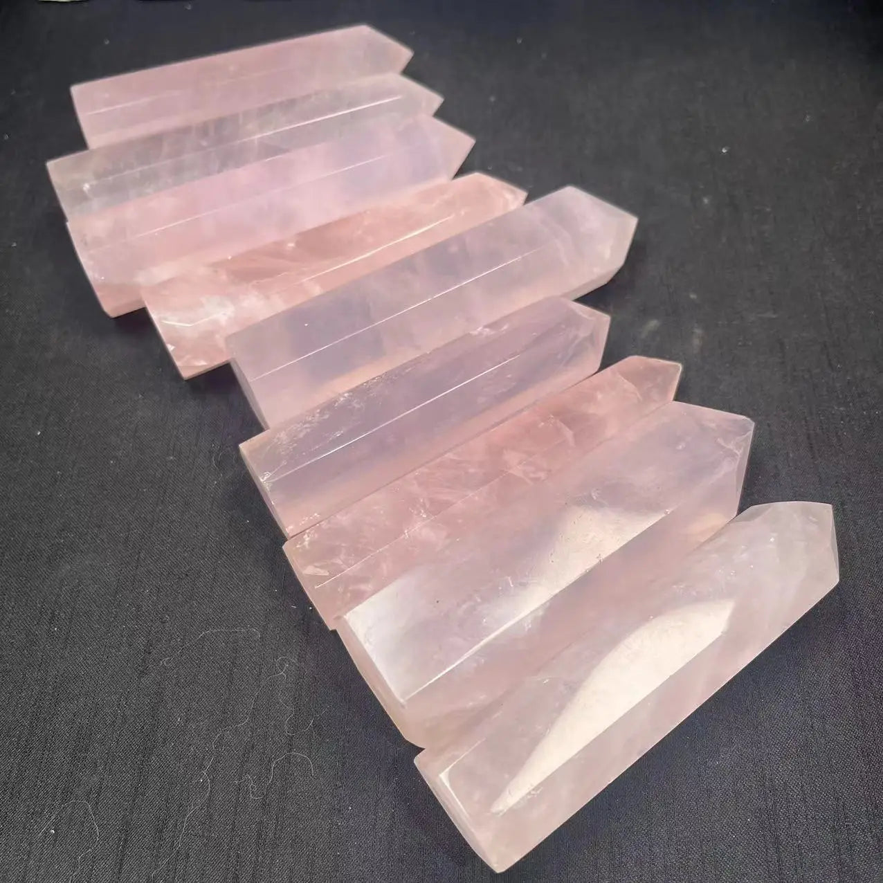Wholesale Natural Healing Stone Crystal Beautiful Polished Tower Rose Quartz Point for Decoration