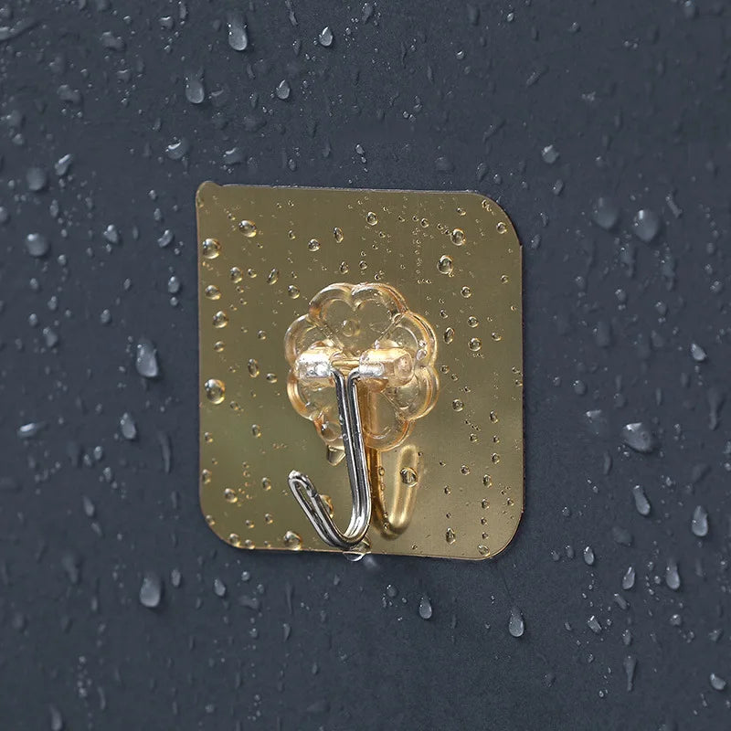 Professional Waterproof and Oil Proof Bathroom Kitchen Adhesive Wall Hooks Transparent Wall Hooks for Household Use