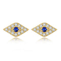 925 Sterling Silver Evil Eyes Diamond Stud Earrings Trendsetter Silver Jewelry