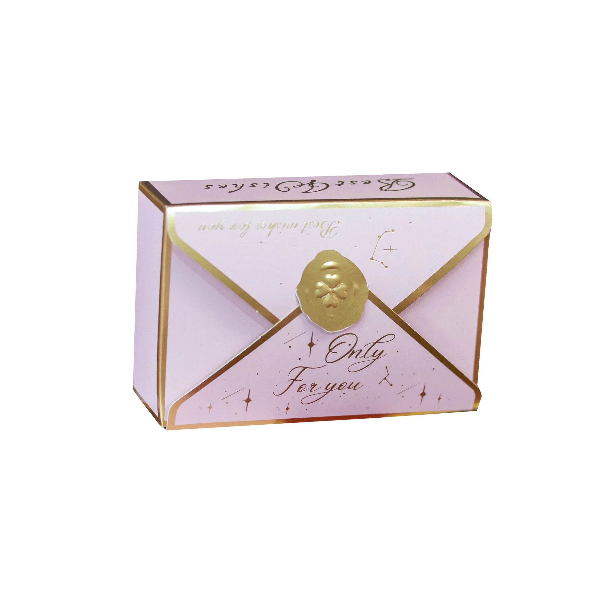 Paper Gift Box Folders Packaging Wedding Favor Envelope Candy Box Matt Lamination UV Coating Recyclable Jelly Chewing Gum Food