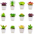M015 Wholesale Ceramic Garden Flower Planters Mini Plastic White Artificial Bonsai Silver Succulent Pots for Wedding Home Decor
