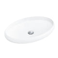 Gemei Factory's Easy Mount Installation Oval Stone Resin Countertop Modern Design Solid Surface Basin Sink for Bathrooms