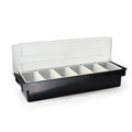 ABS Plastic 3/4/5/6 Section Pizza Ingredients Preparation Box Fruits Cheese Sauce Box Pizza Making Tool Accessories