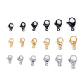18K Gold Plated Stainless Steel Gold Black Lobster Clasps Jewelry Findings DIY Necklace Bracelet Making Accessories